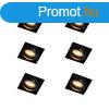 6 darabos sllyesztett spotlmpa kszlet fekete, llthat, 