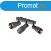 Kerek mennyezeti spotlmpa, antracit GU10 50 mm 3-fnyes - S