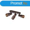 Kerek mennyezeti spotlmpa stt bronz GU10 50 mm 3-fnyes -