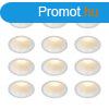 12 db-os bepthet spotlmpa szett fehr GU10 35 mm IP44 - 