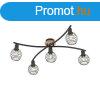 Design mennyezeti spotlmpa fekete fval 5-lmps - Winsten