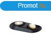 Kerek bepthet spotlmpa fekete GU10 50 mm 2-fnyes - Hubs