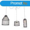 Okos kltri lglmpa fekete rattan 3 lmps LED-del - Cala