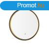 Modern frdszobai tkr fekete LED-del s rints dimmerrel