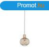 Moderne draad hanglamp zwart met beige 23cm - Gila