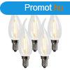 5 db E14 LED izzszl gyertyalmpa BXS35 1W 100LM 2200K ksz