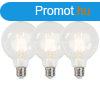 3 db E27-es szablyozhat LED izz G95 5W 470lm 2700K kszle