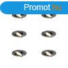 Set van 6 moderne inbouwspots gunmetal GU10 50mm rond kantel