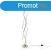 Design vloerlamp zwart met zilver incl. LED dimbaar - Blaze