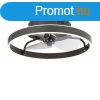 Mennyezeti ventiltor fekete 50 cm LED-del, fnyerszablyz