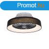 Mennyezeti ventiltor fekete 47 cm LED-del, fnyerszablyz