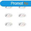 6 darabos sllyesztett spotlmpa szett fehr 9,5 cm LED-del 