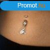 Kldkpiercing, sebszeti acl, tltsz csiszolt cirknia, 