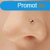 Orrpiercing 14K srga aranybl, egyenes szr - kerek cirkn