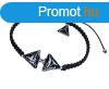 Lampglas Elegns karkt Double Black Marble Triangle tiszta