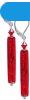 Lampglas Bjos nyaklnc Red Gold 24 kartos arannyal elltot