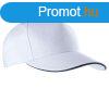 KP130 tpzras t paneles pamut baseball sapka K-UP, White/