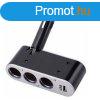 Szivargyjt eloszt 3-as 12/24V +USB dnthet 94159