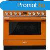 Smeg CPF9GPOR Portofino kombinlt tzhely narancs 90cm