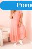 Viszkz oversize ruha rvid ujj s fodros, 21682-es modell,