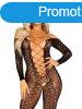  Crotchless, Footless Lingerie Bodystocking - Black O/S 