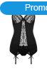 CHRISTINE 2-pc Suspendertop-set Marzia- black S/M