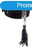 KINKY DIVA TEASING TASSEL COLLAR BLACK/SILVER