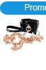KINKY DIVA O-RING COLLAR + LEASH BLACK/GOLD