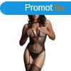 Le Dsir Contrast Suspender Bodystocking Black