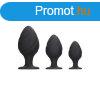 Ouch! by Shots Swirled Butt Plug Set - Black