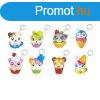 Mini squishy kulcstart, 5 cm, 8 fle