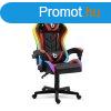 RGB LED-es gamer szk - karfval, prnval - fekete / piros