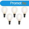 5 darabos E14 dimmelhet LED izzkszlet, G45 tltsz, 4W, 