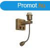 Fali lmpa bronz, LED-del s olvaskarral - Brescia Combi