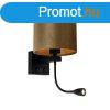 Fali lmpa fekete, bronz brsony rnykkal, 18 cm - Brescia