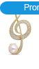 JwL Luxury Pearls Csillog gyngy bross violinkulcs JL0702
