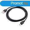 Akyga AK-USB-03 USB A/Mini-B 5-pin cable 1,8 m Black