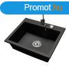 Grnit mosogat NERO Piazza-60 + Design csaptelep + dugemel