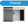 Elleci Best 130 Workstation Grnit mosogat medence G68 bian