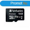 Verbatim 44082 SDHC 16GB U1 Class 10 micro memriakrtya + a