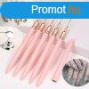 5db Rzsaszn/fekete Nail Art Ecsetek A Rszletekrt, Long N