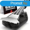 Rozsdamentes acl BBQ grillkefe s kapar