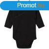 Babybugz Gyerek hossz ujj body Kimono - Fekete | 3-6 hnap