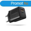 AXAGON ACU-PQ30 Sil Tlt 30W, 2x port (USB-A + USB-C), PD3.