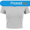 Build Your Brand Rvid ujj ni crop top pl - Szrke | L