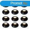 12 db modern, fekete GU10 bepthet spotlmpa szett 35 mm, 