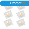 6 darabos sllyesztett spotlmpa kszlet fehr 12 cm kerek -