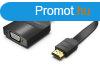 Vention HDMI (lapos) -> VGA, 0,15m, fekete, konverter