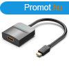 Vention USB-C -> HDMI (fekete, ABS type), 0,15m, Adapter