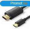 Vention USB-C -> HDMI 1m (4K,fekete), kbel